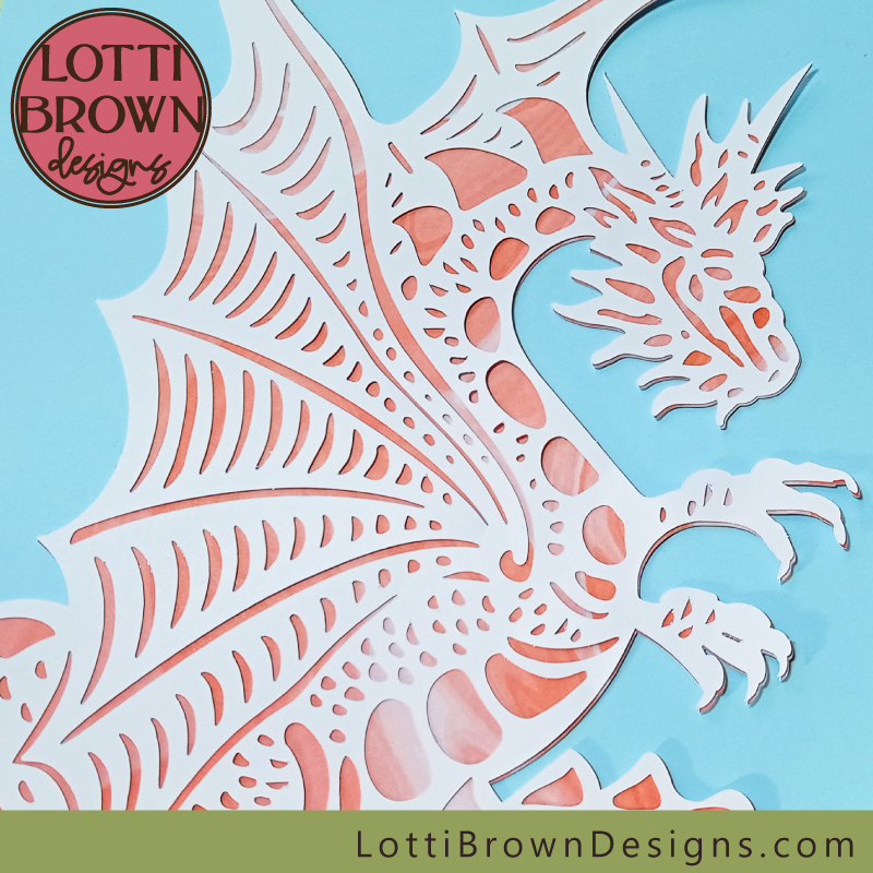 Dragon papercut SVG