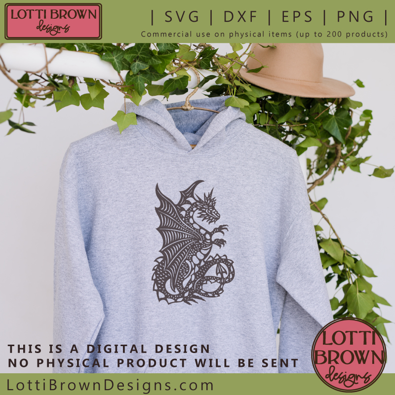 Dragon sweatshirt iron-on vinyl