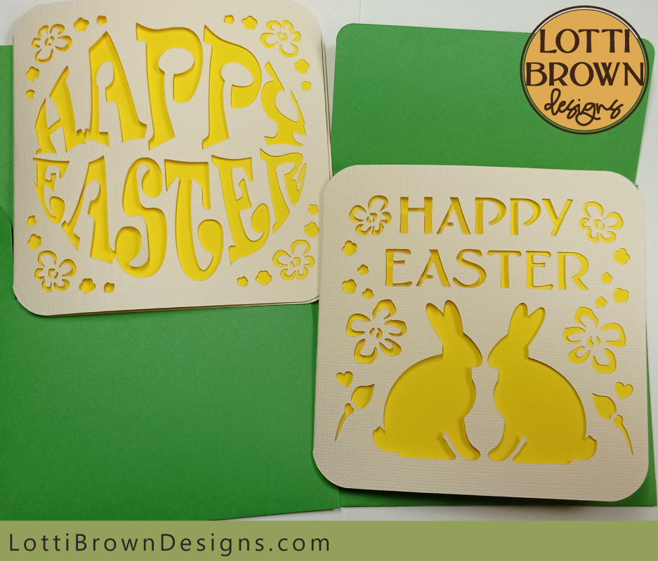 Easter card templates for cutting machines