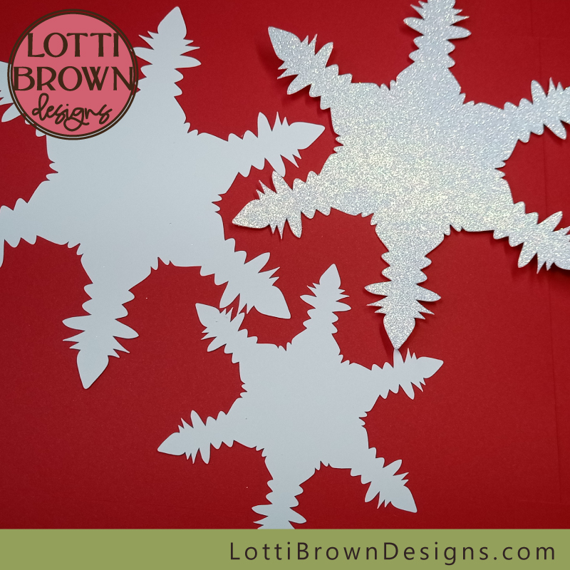 Solid snowflake SVG cut file
