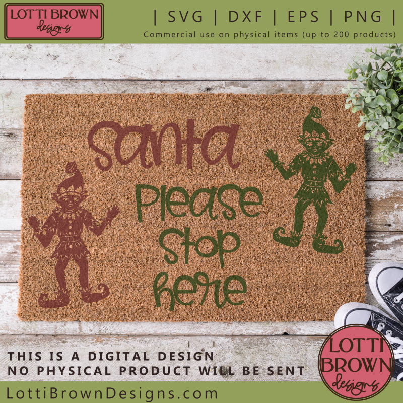 Christmas elf doormat craft idea
