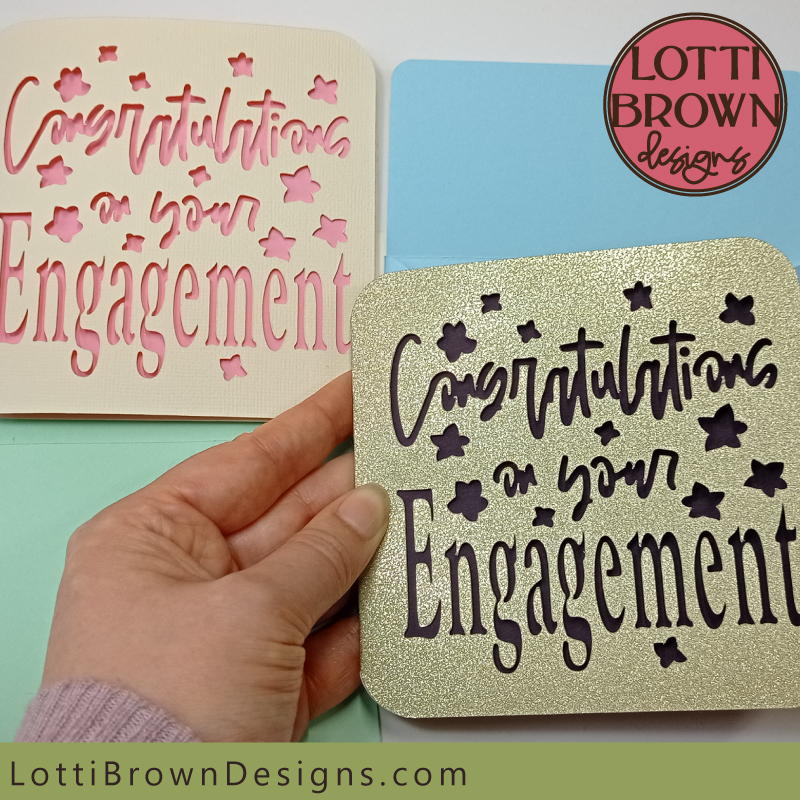 'Congratulations on your engagement' card template