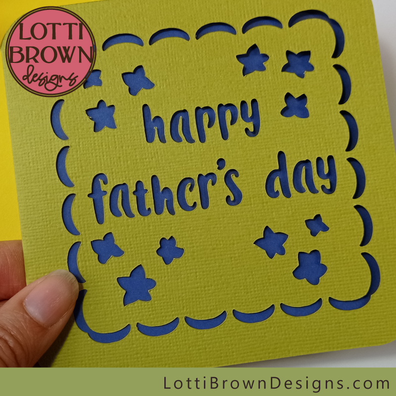 Fathers Day card SVG file