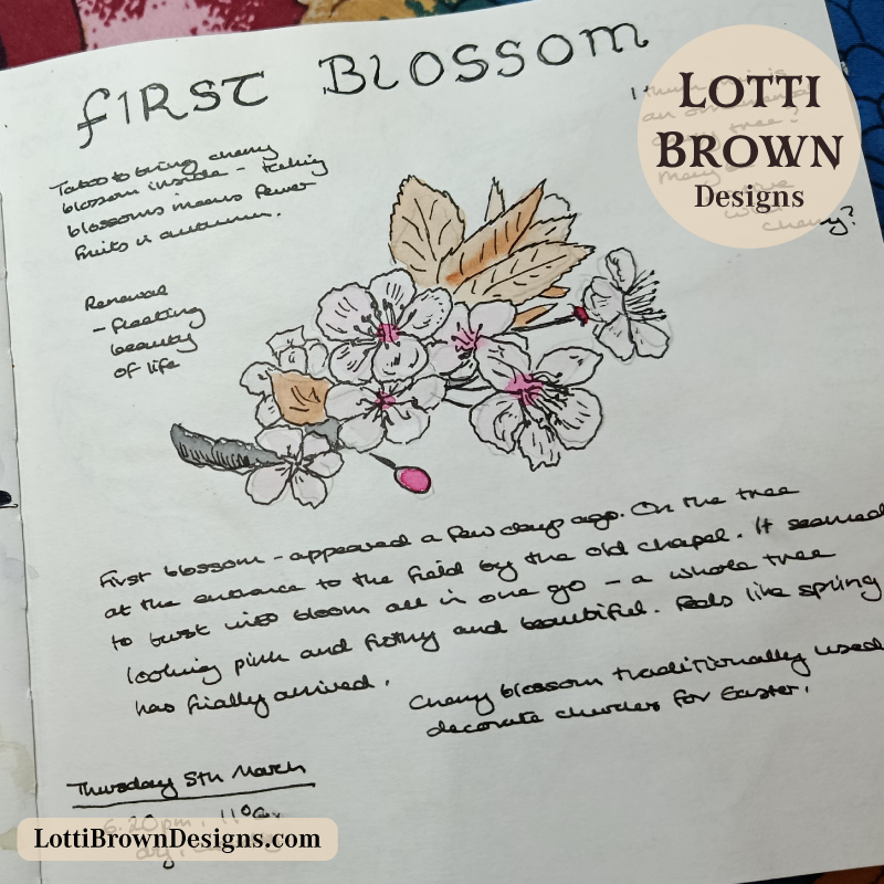 First cherry blossom in March, Yorkshire UK