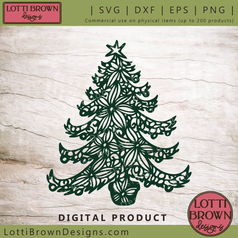 Merry Christmas Stencil Digital Template SVG DXF Eps Png Files for