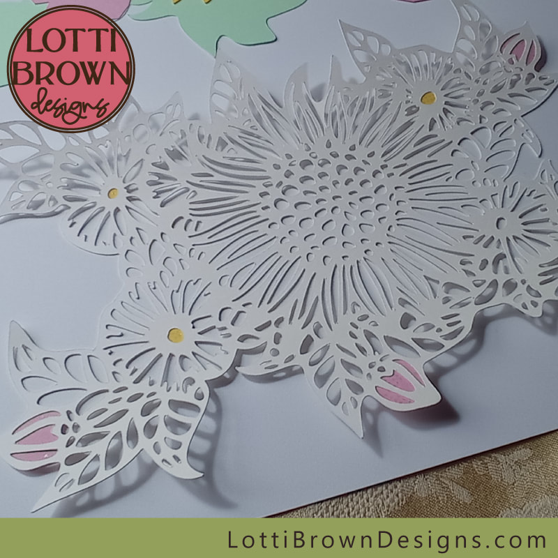 Papercut floral project - sunflower design