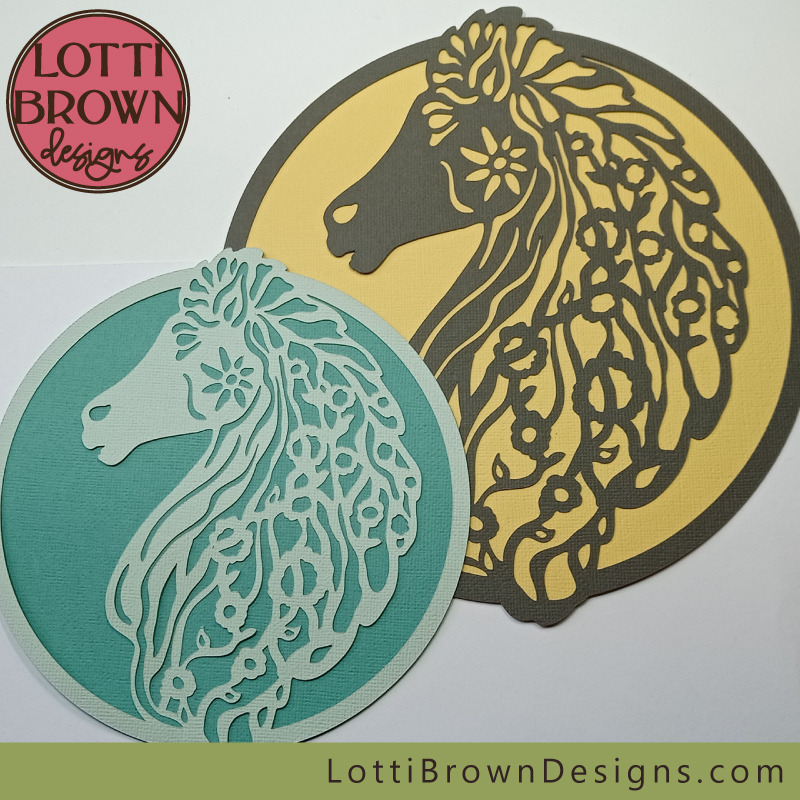 Horse head in circle SVG file