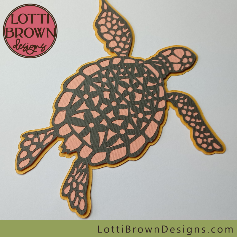 Sea turtle cut file available separately