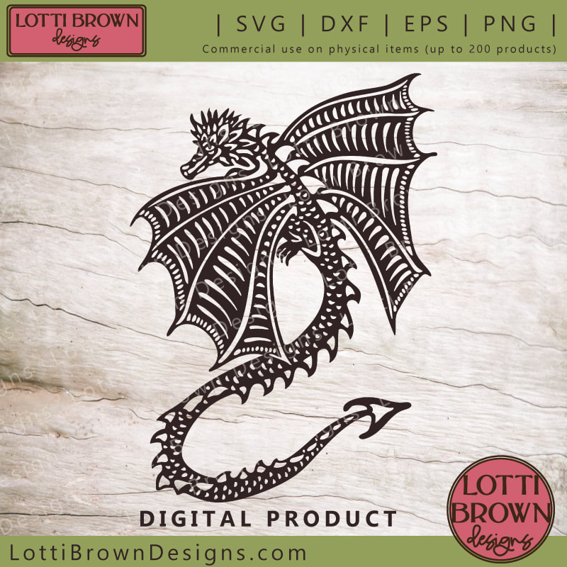 Flying dragon SVG file