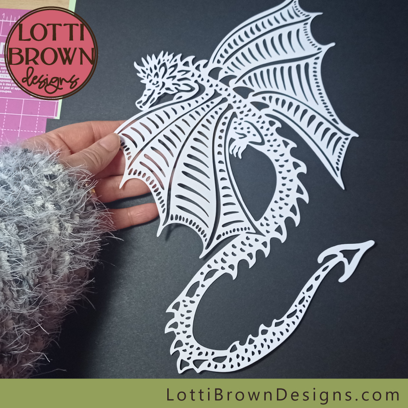 Flying dragon papercut