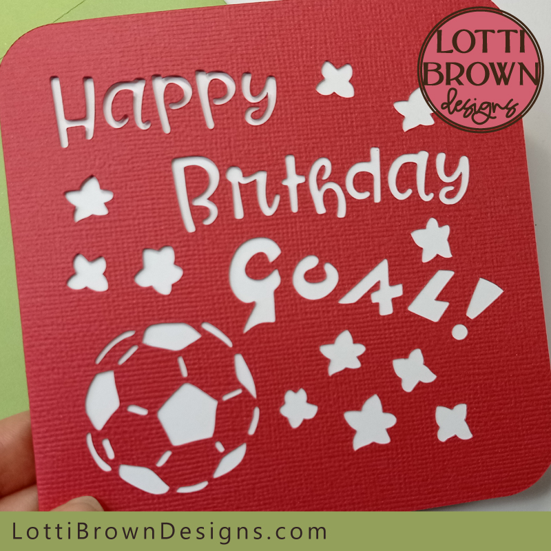 Football birthday card template