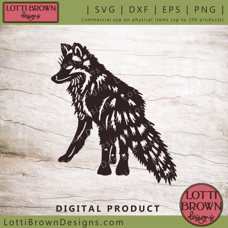 Hand-drawn fox SVG file for cutting machine crafts including Cricut - ideal for nature and woodland crafting projects...