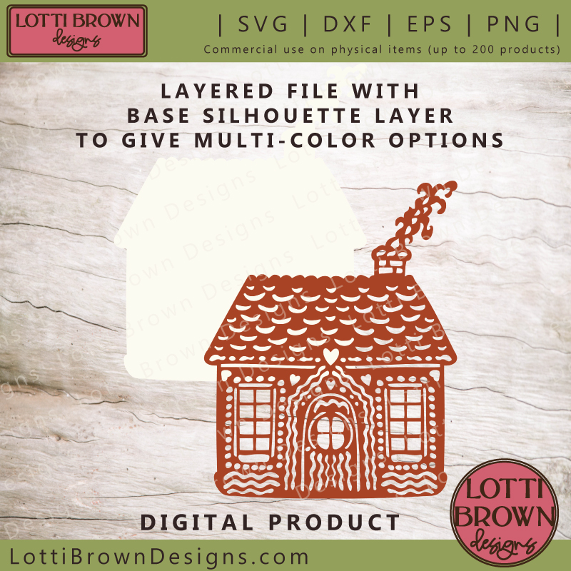 Cute Gingerbread House SVG File