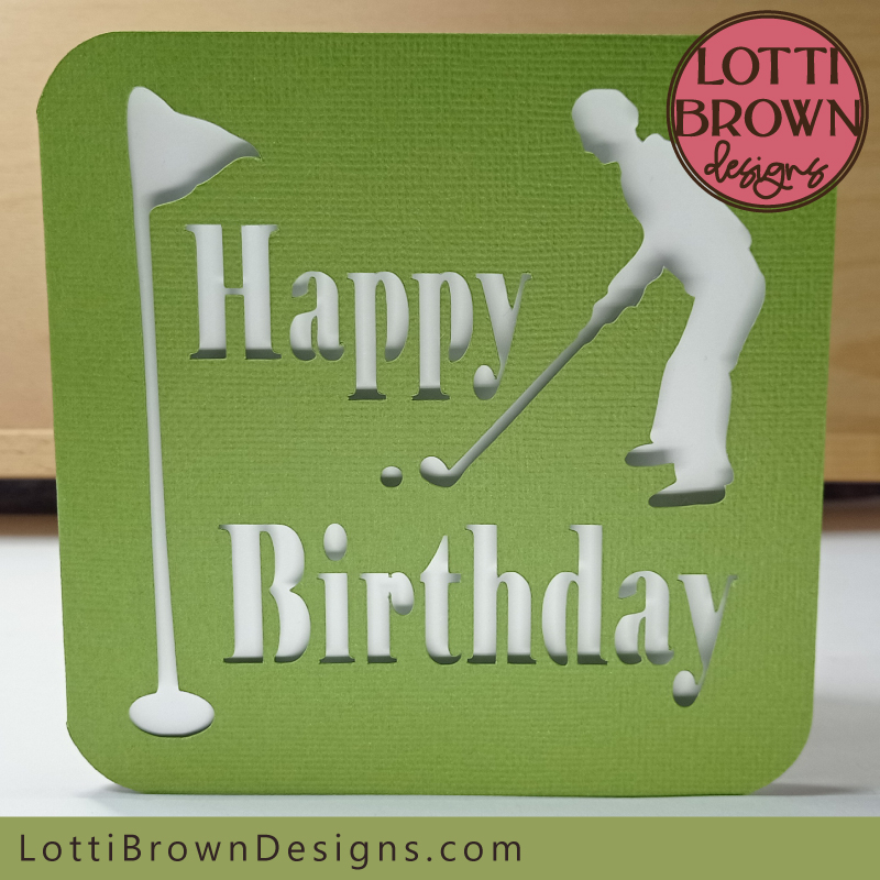 Golf birthday card template