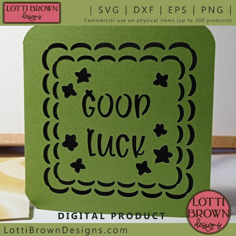 Good Luck card template