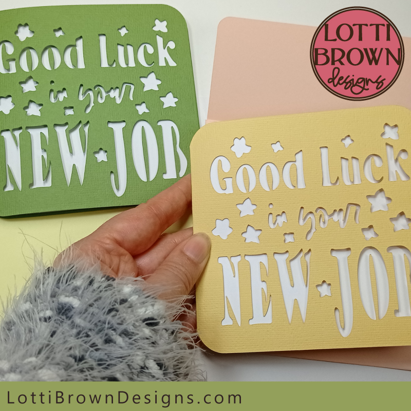 'Good Luck' new job SVG for cardmaking