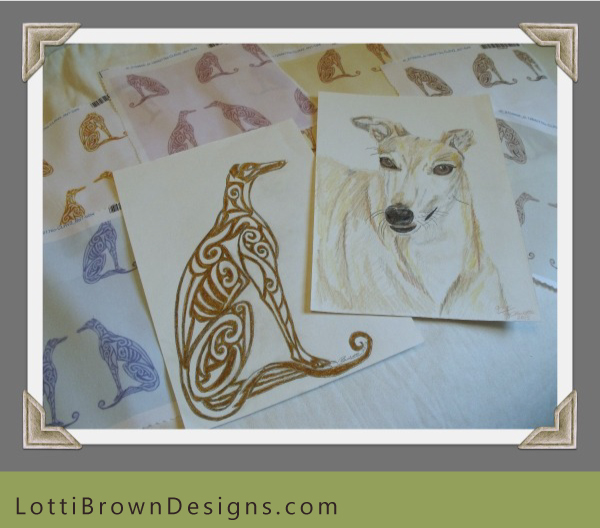2013 greyhound artwork and the fabric designs