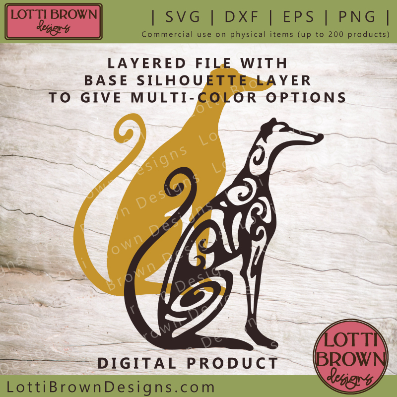 Greyhound layered SVG