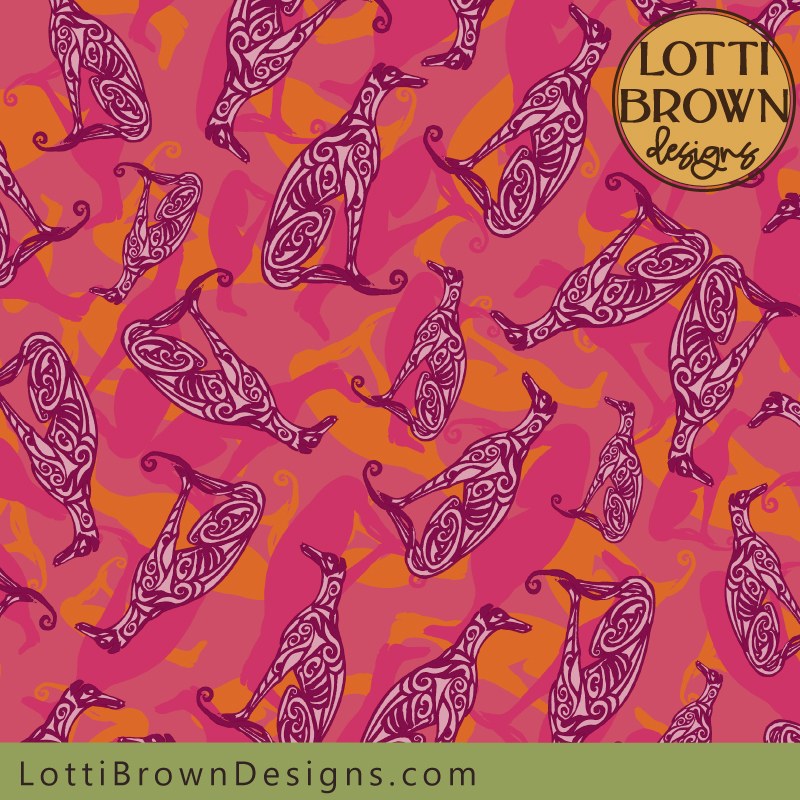 Pink greyhounds pattern