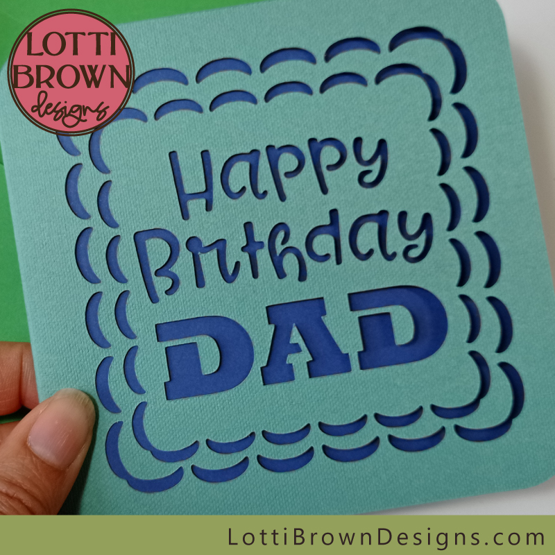 Dad birthday card SVG for Cricut etc.