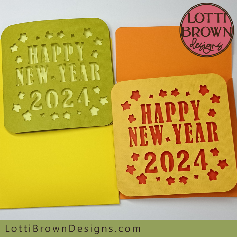 New Year 2024 card template