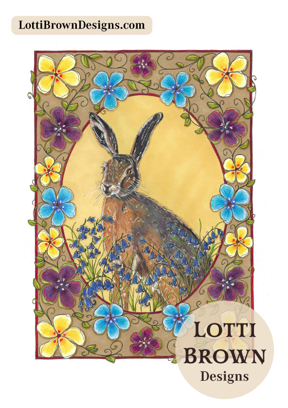 Brown Hare art by Lotti Brown