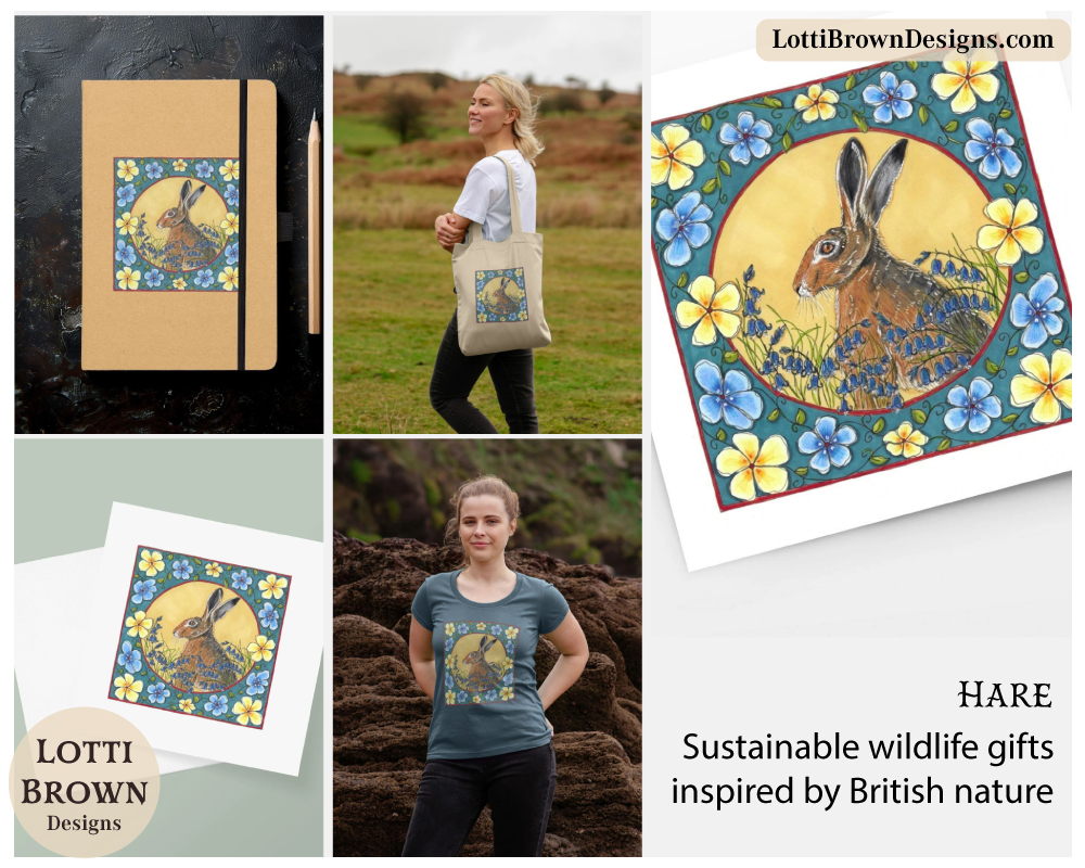 Hare art prints and products