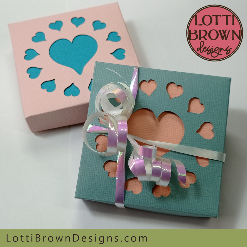 Gift boxes with hearts designs