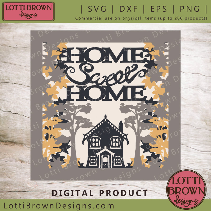 Layered Home Sweet Home SVG design