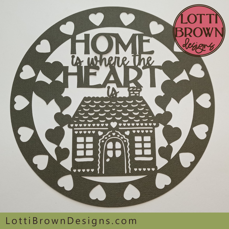 Home is where the heart is free SVG file - single layer only
