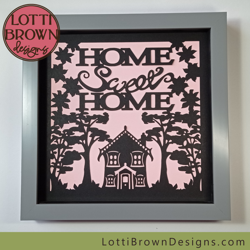 Home Sweet Home SVG single layer, framed