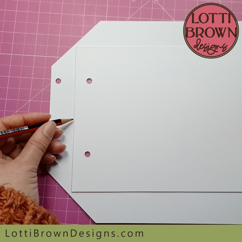 Draw around the cardstock with a pencil