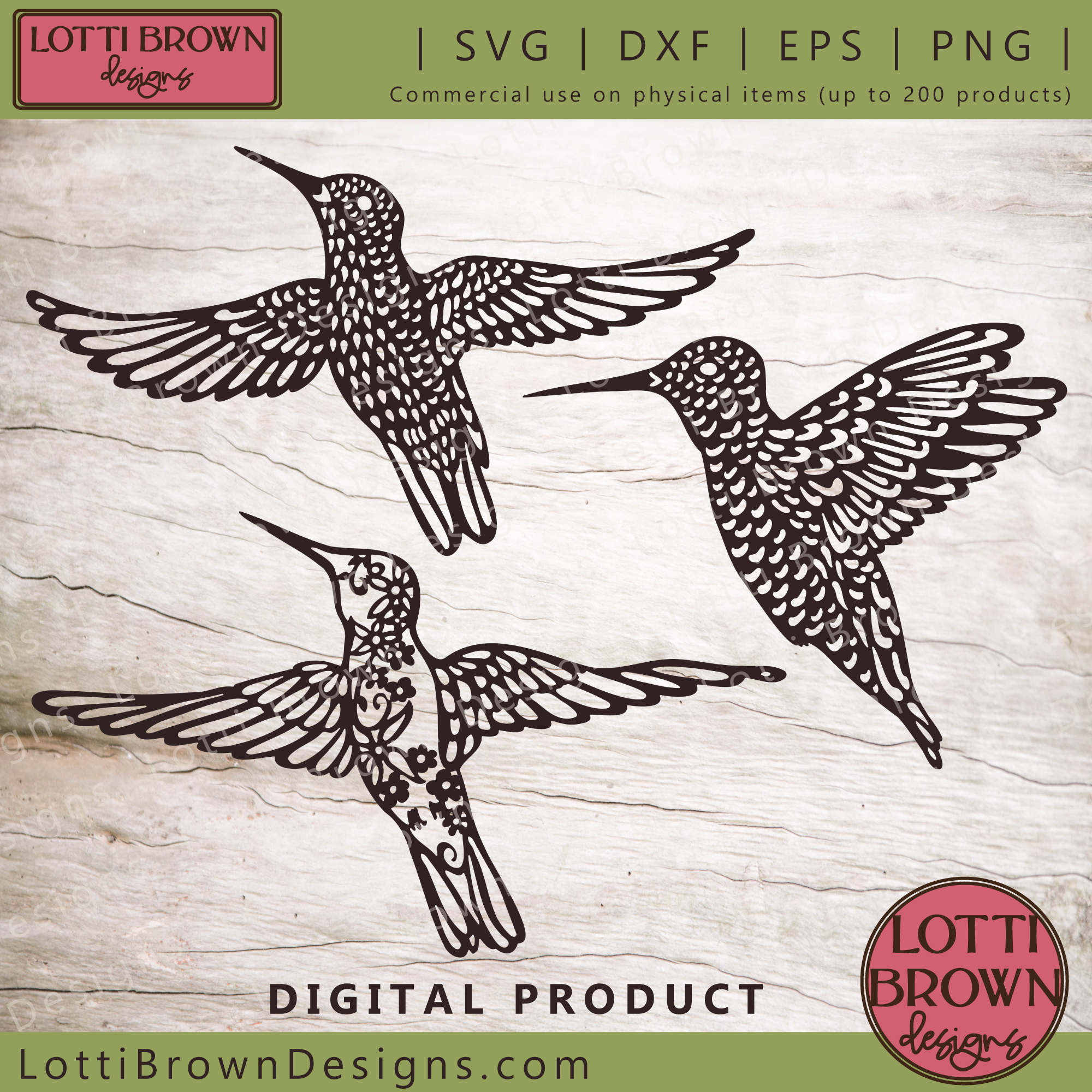 Hummingbird SVG files