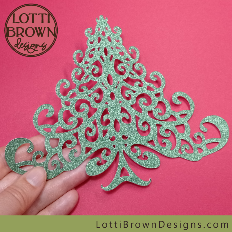 Swirly Christmas tree SVG design