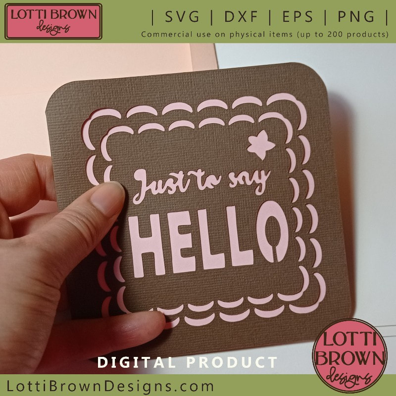 Just to Say Hello card template