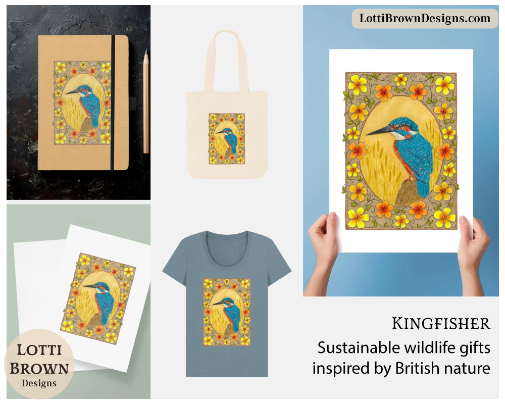 Kingfisher art prints and products