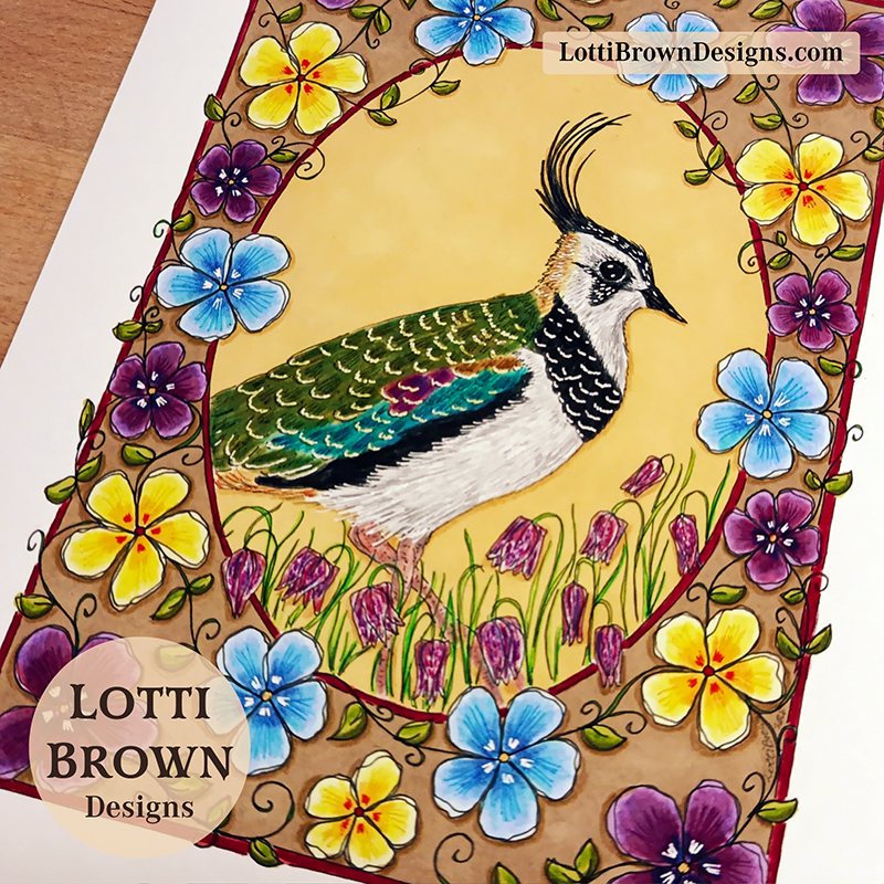 Lapwing art print 08