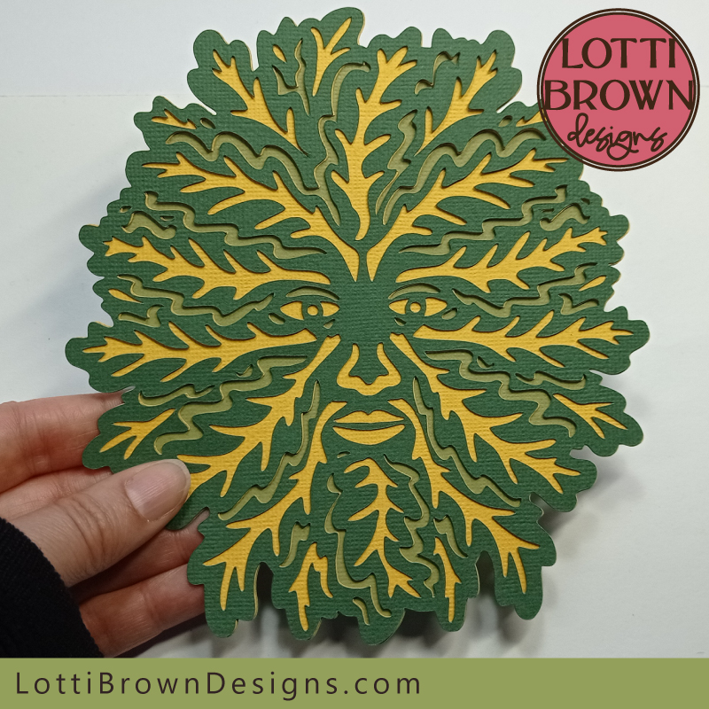 Green Man papercutting template