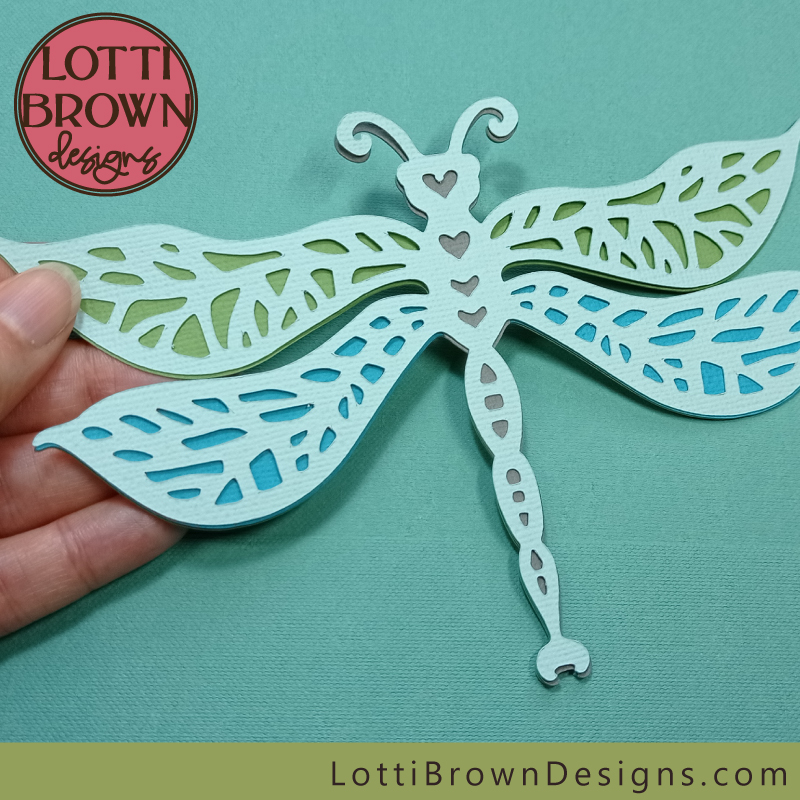 Dragonfly papercut project for Cricut