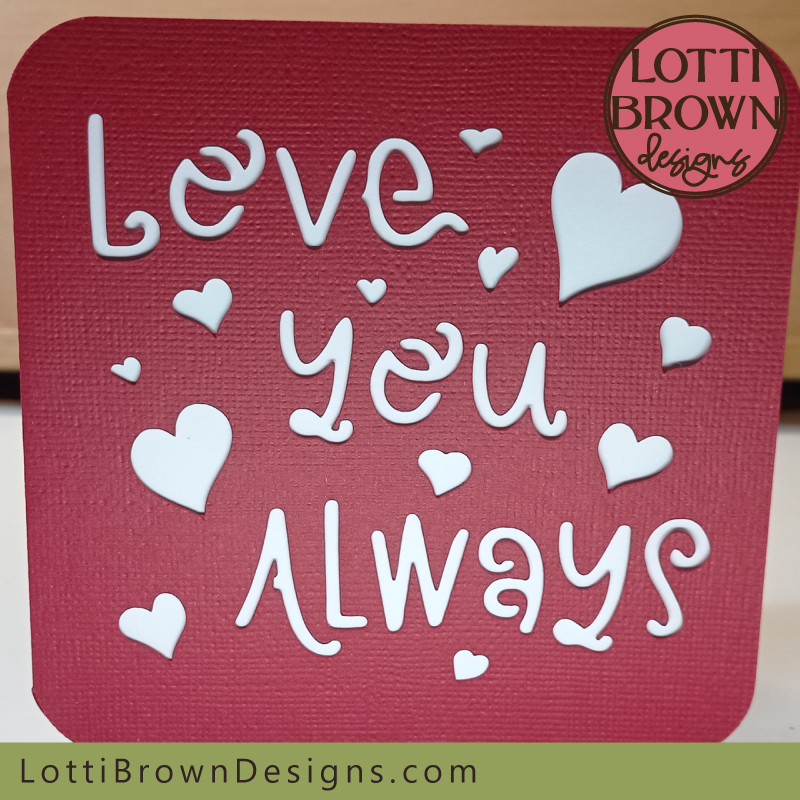 Romantic 'Love You Always' Valentine card template