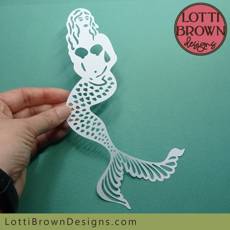 Mermaid papercut