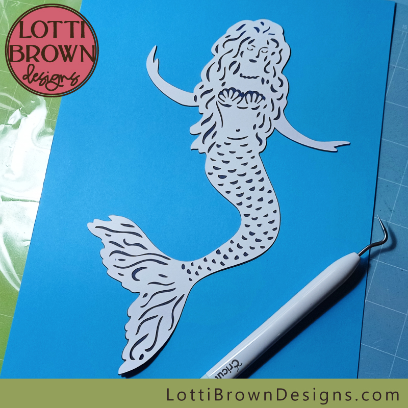 Mermaid papercut