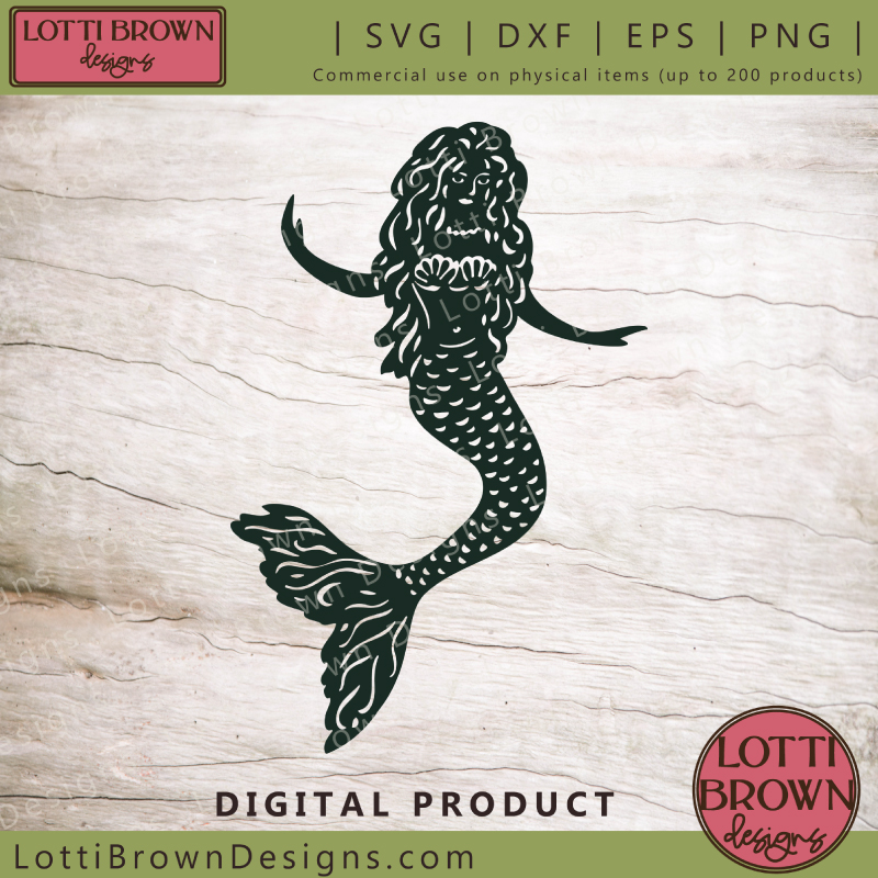 Mermaid SVG single layer