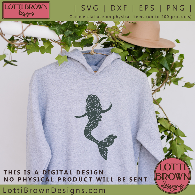 Mermaid sweatshirt craft idea