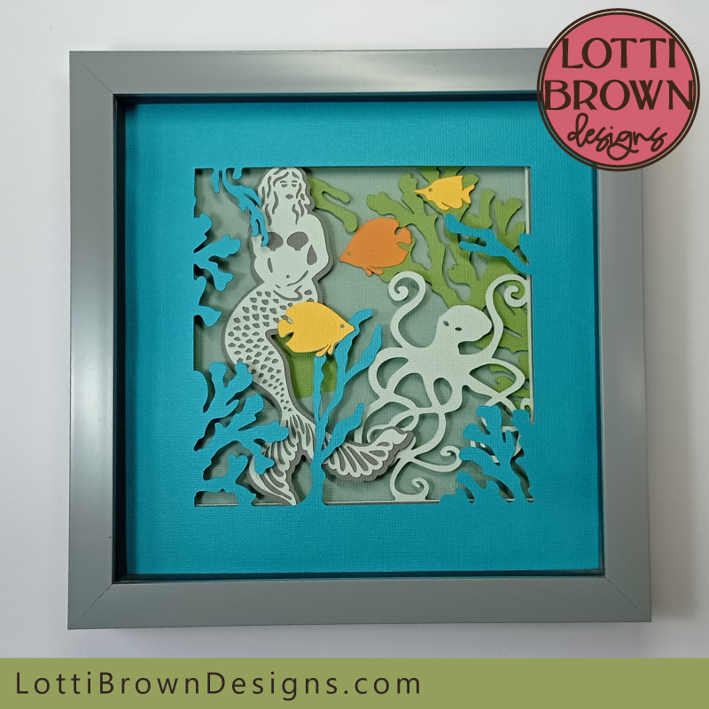 Alternative colour idea for the mermaid shadow box