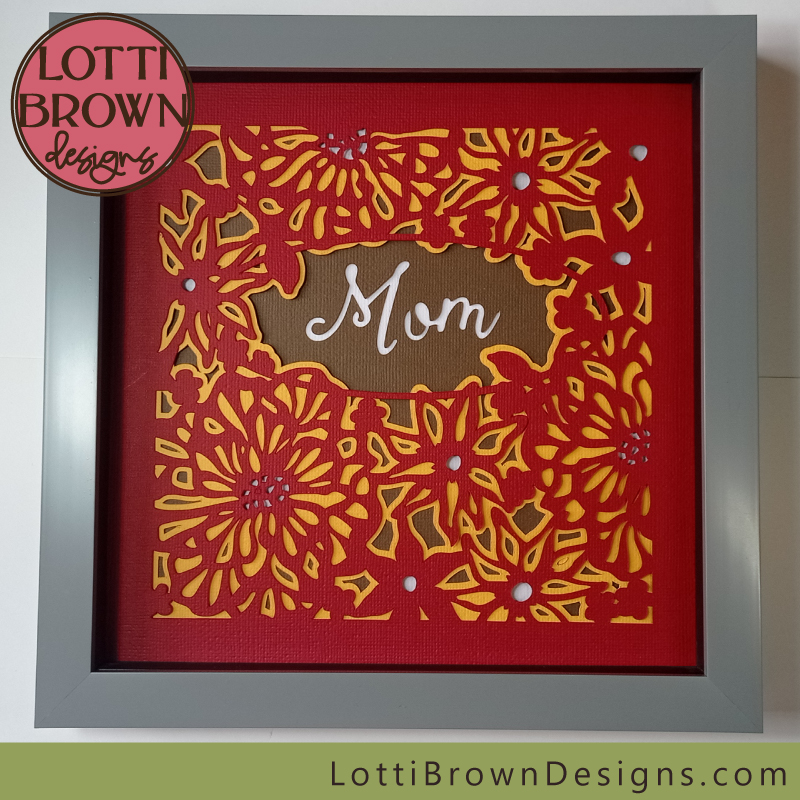 Mom shadow box craft idea