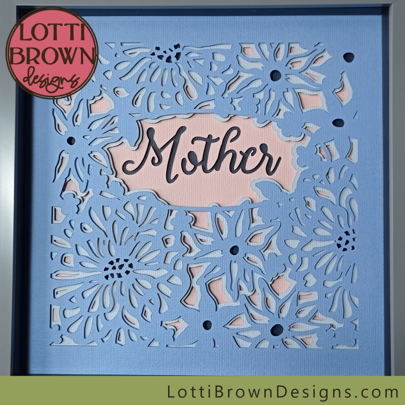 Mother shadow box project idea