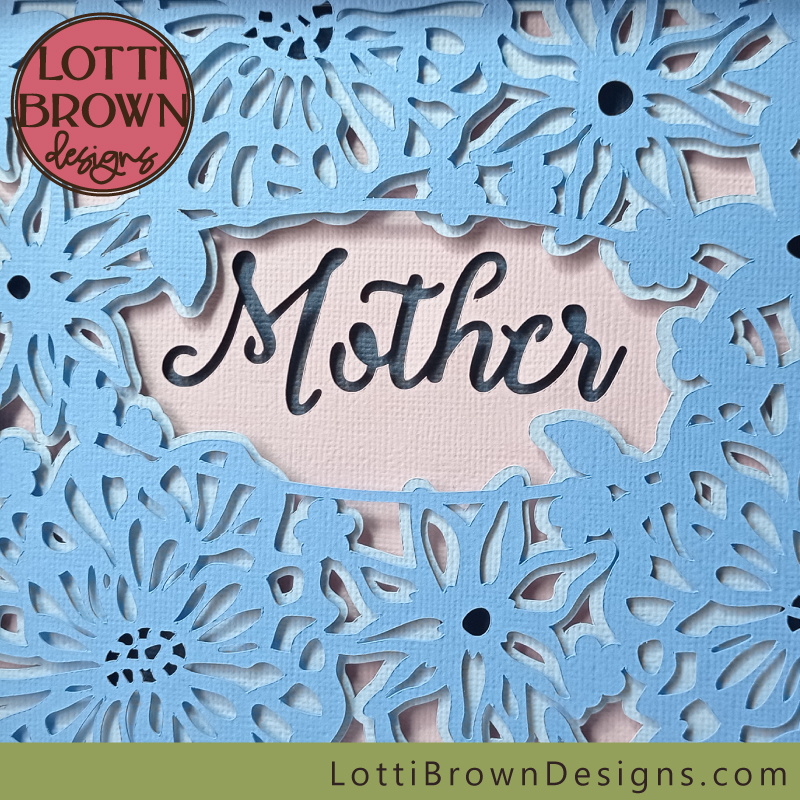 Mother shadow box template