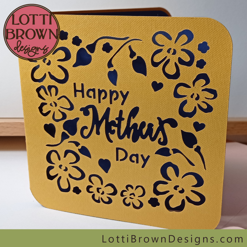 DIY Mothers Day card for Cricut SVG