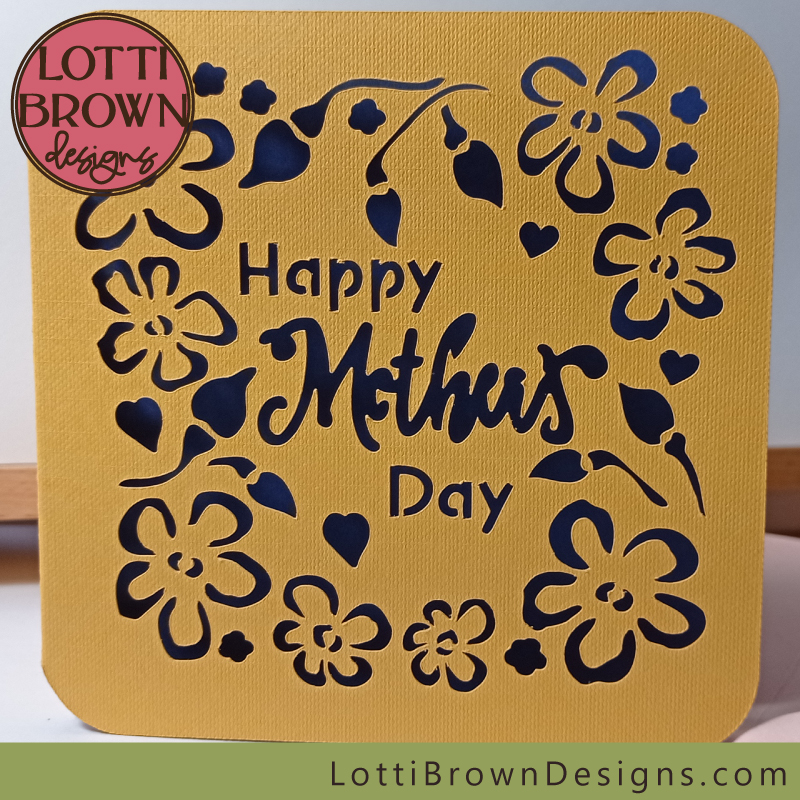 Mothers Day card template close up look